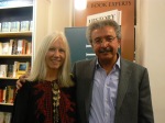 Marilyn Booth with Palestinian novelist and poet Ibrahim Nasrallah, Edinburgh 2013